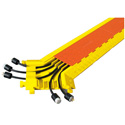 Photo of Linebacker CPY5X125-GP 5 Ch Y Cable Protector  Orange Lid/Yellow Ramps