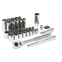 Crescent CTK35 35-Piece 3/8 Inch Drive 6 and 12 Point Standard & Deep SAE/Metric Mechanics Tool Set