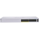 Cisco CBS110-24PP - 24 Port Ethernet Switch w/ 2 SFP Slots  - Twisted Pair/Optical/2 Layer Support
