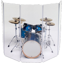 ClearSonic A2466X5  5.5ft x 10ft 5-Panel Acrylic Sound Shield with Full-length Hinges and Cable Cutout