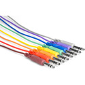 HOSA CSS-890 Balanced  Patch Cables 1/4in TRS Male to 1/4in TRS Male 8 Cable Patch Cord Pack 3Ft