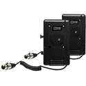 Core SumoV Double V-Mount Kit with Coiled Powertap to XLR 4-Pin for Atomos Sumo