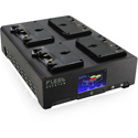 Core SWX FLEET-Q4UA Four Position 3-Stud Gold Mount Fast Simultaneous Li-Ion Charger with Touchscreen Diagnostic LCD