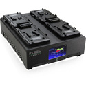 Core SWX FLEET-Q4US Four Position V-Mount Fast Simultaneous Li-Ion Charger with Touchscreen Diagnostic LCD
