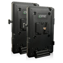 Photo of Core SWX HLX-2HV-DC Two Direct Connect V-Mount Helix Plates for High Voltage Aputure 600-Series Light Ballasts
