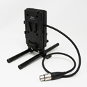 Core SWX 15mm Rail Mount Cheese Plate with Hotswap V Mount Battery Adapter with 18in 4P XLR