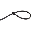 Cabletronix 8BL-C 8-Inch Black Ties - 100 Pack