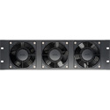 CT-FANRK-B Triple Rackmount Fan with Reversible Assembly 120VAC - Black - Plastic