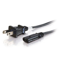 Photo of 6ft 18 AWG 2-Slot Non-Polarized Power Cord (NEMA 1-15P to IEC320C7)