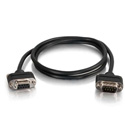 C2G 52156 3ft Serial RS232 DB9 Cable with Low Profile Connectors M/F - In-Wall CMG-Rated