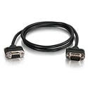 C2G 52183 3ft Serial RS232 DB9 Null Modem Cable with Low Profile Connectors M/F - In-Wall CMG-Rated
