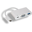 Photo of Connectronics CVGAU3C USB 3.1 Type C Male to VGA Female plus USB 3.0 Type A Female plus Type C Female Adaptor