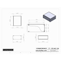 Photo of Connectronics CTX-MC-13A  Alum Project Box Cabinet 8.5 X 7 X 3.5