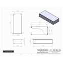 Photo of Connectronics CTX-MC-19A  Alum Project Box Cabinet 17 X 7 X 3.5