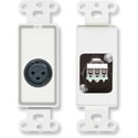 RDL D-XLR3F XLR 3-pin Female Jack on Decora Wall Plate with Rear Terminal Block