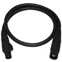 Photo of Milspec D1142025BK 2/0 Stage Lighting Cable with 400A Camlock Ends - Black - 25 Foot