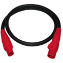 Photo of Milspec D1142025RD 2/0 Stage Lighting Cable with 400A Camlock Ends - Red - 25 Foot