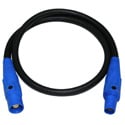 Photo of Milspec D1142100BL 2/0 Stage Lighting Cable with 400A Camlock Ends - Blue - 100 Foot