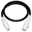 Photo of Milspec D1144025WH 4/0 Stage Lighting Cable with 400A Camlock Ends - White - 25 Foot