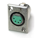 Photo of Switchcraft D4F 4-Pin Female XLR Panel/Chassis Mount Connector