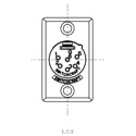 Photo of Switchcraft D6M 6-Pin Male XLR Panel/Chassis Mount Connector