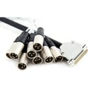 Photo of Proco DA88XM-5 Amphenol DB25 Multipin to 8 Neutrik XLR 3-pin Male- 5ft