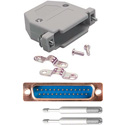 25-Pin HD Male D-Sub Connector with Plastic Hood  (DP25B and DE25B) with Thumb Screws