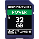 Delkin DDSDG200032G POWER V90 UHS-II SDXC Memory Card 300/250 - 32GB