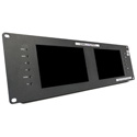 Delvcam Broadcast 3GHD/SD Multiformat Dual 7-Inch Rackmount Video Monitor - Bstock (Scratches on Unit & Screen)