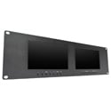 Delvcam Dual 7 Inch 3RU VGA & DVI & Composite LCD Video Monitor - Bstock (Minimal Light Bleed/Missing Box/Manual)