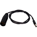 Delvcam Power Cable 4-Pin XLR Male to 2.1mm Plug 3 Foot