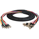 Laird Gepco 3G/HD-SDI 12-Channel DIN 1.0/2.3 to BNC Male Video Adapter Snake Cable - 3 Foot