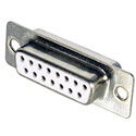 15-Pin D-Sub Connector Insert with Rear Solder Points - Female