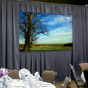 Photo of Da-Lite Fast-Fold Deluxe Drapery Presentation Kit with Black Drapes - HDTV 16:9 - 130 Inch