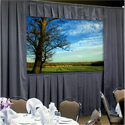 Photo of Da-Lite 39322P Fast-Fold Deluxe Drapery Presentation Kit - 90-Inch x 162.5-Inch - 185-Inch Diagonal - Black