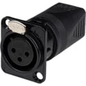 Photo of Sescom DMX-3XF-C-CAT5 D-Series Panel Mount 3-Pin XLR Female to RJ45 DMX Adapter