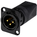 Photo of Sescom DMX-3XM-C-CAT5 D-Series Panel Mount 3-Pin XLR Male to RJ45 DMX Adapter