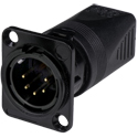 Photo of Sescom DMX-5XM-C-CAT5 D-Series Panel Mount 5-Pin XLR Male to RJ45 DMX Adapter