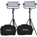 Photo of Dracast DR500BCG2KSK-G Dracast LED500 Pro Bicolor 2-Light Kit with Gold-Mount Battery Plates and Stands