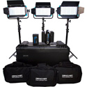 Photo of Dracast DRDP3LBLK Location Plus Kit - Bi-Color Light Kit with Li-Ion Batteries