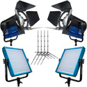 Photo of Dracast DRRNSCKD Complete Remote Newsroom Studio Daylight Light Kit