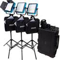 Dracast DRSTUBV LED1000 Pro Bi-Color 3-Light Studio Kit with V-Mount Battery Plates