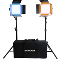 Dracast DRX2500BNS LED500 X Series Bi-Color LED 2 Light Kit with Nylon Padded Travel Case