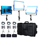 Dracast DRX32000DNH X Series LED2000 Daylight LED 3 Light Kit with Injection Molded Travel Case