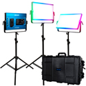Photo of Dracast DRX32000RGB X Series LED2000 RGB and Bi-Color LED 3 Light Kit with Injection Molded Travel Case