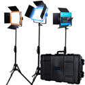 Photo of Dracast DRX3500BNH LED500 X-Series Bi-Color LED 3-Light Kit with Injection Molded Travel Case