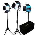 Photo of Dracast DRX3500BNS LED500 X Series Bi-Color LED 3 Light Kit with Nylon Padded Travel Case