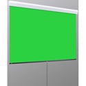 Photo of Draper V20203KG VCB Silhouette Series M 96 Inch x 70 Inch Manual Pull-Down Chroma Key Green Background