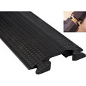 Photo of Duraline FCC999-60 Floor Cord Protector with Single 1.5 Inch x 0.5 Inch Channel - Black - 5 Foot