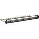 Photo of Bittree DSKP124B-C6APS Flush Mount 1RU Patchbay - 1 Row of 24 Jacks / Shielded Cat 6A / RJ45 to ID 110 / 1 Designation